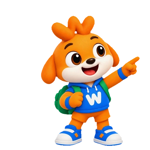 Wozee pointing at the next step